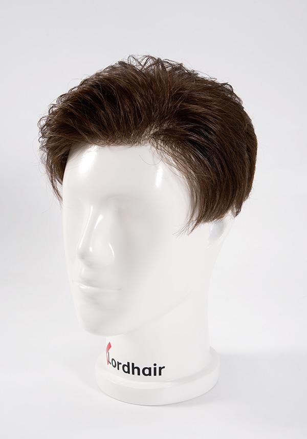 Prótesis Capilar para hombre con cabello estilizado y listo para usar. Elaborado con cabello natural