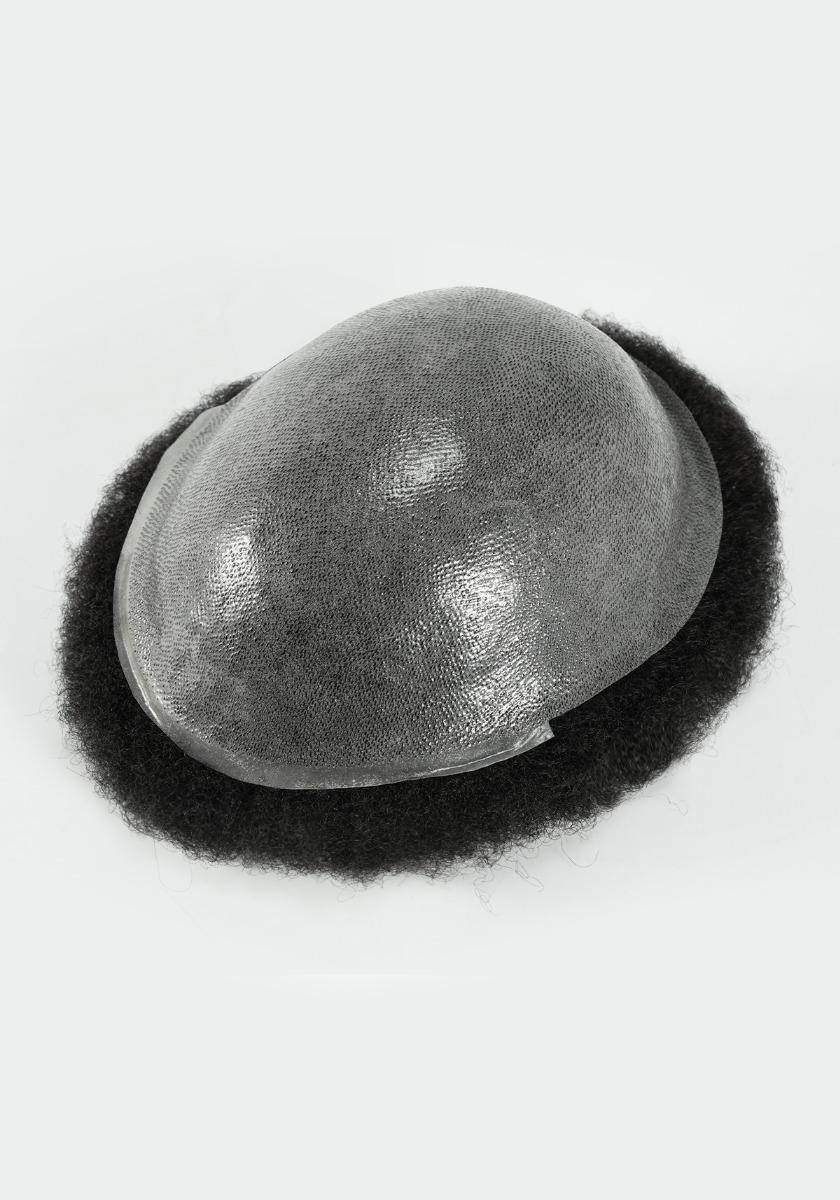 Peluca de cabello tipo afro para hombre altamente realista y de fácil colocación