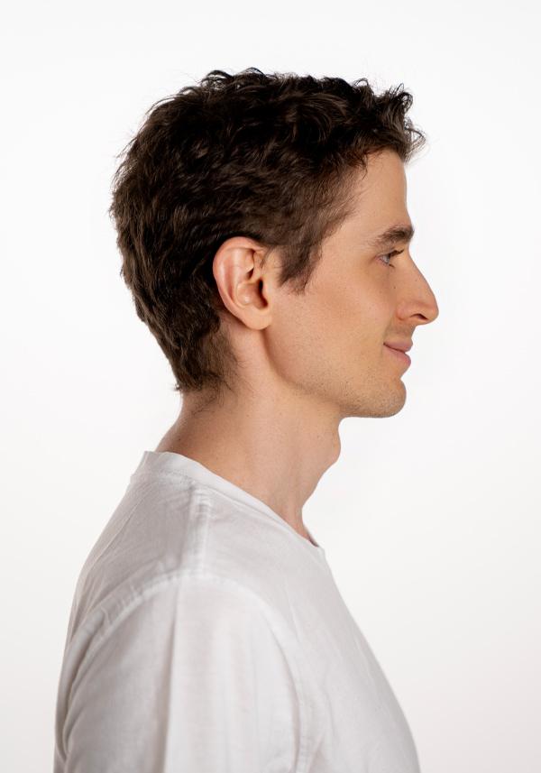 Peluca de Skin Super Delgado de 0.06mm y Cabello V-looped de Apariencia Realista