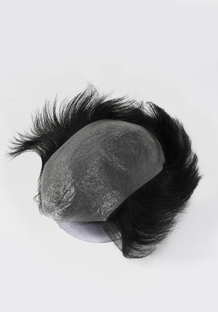 Prótesis capilar para hombre de skin realista y de facil colocación con cabello natural humano