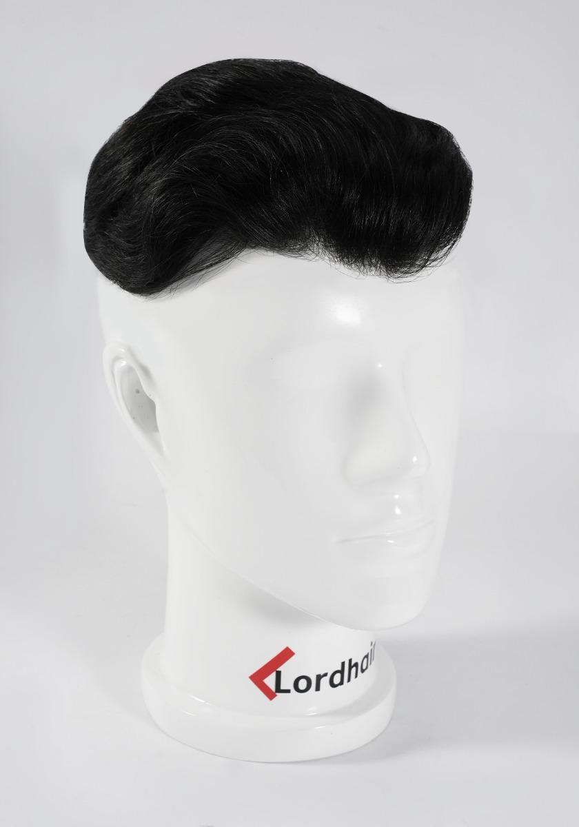Prótesis capilar para hombre de skin realista y de facil colocación con cabello natural humano