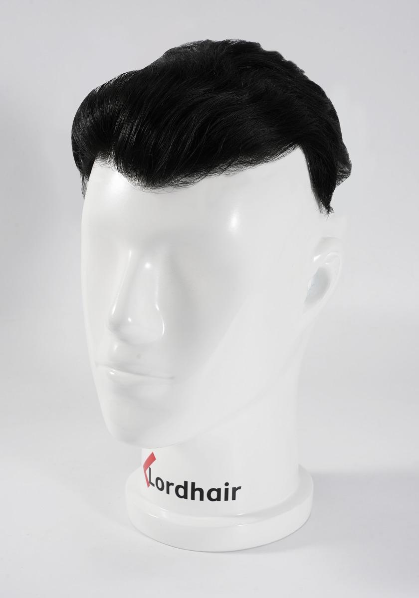 Prótesis capilar para hombre de skin realista y de facil colocación con cabello natural humano