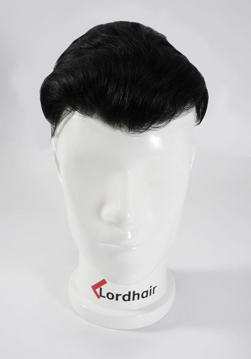 Prótesis capilar para hombre de skin realista y de facil colocación con cabello natural humano