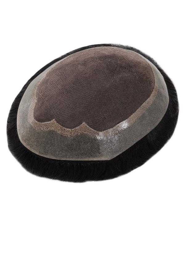 Peluca para hombre de cabello natural. Durable y de fácil colocación.