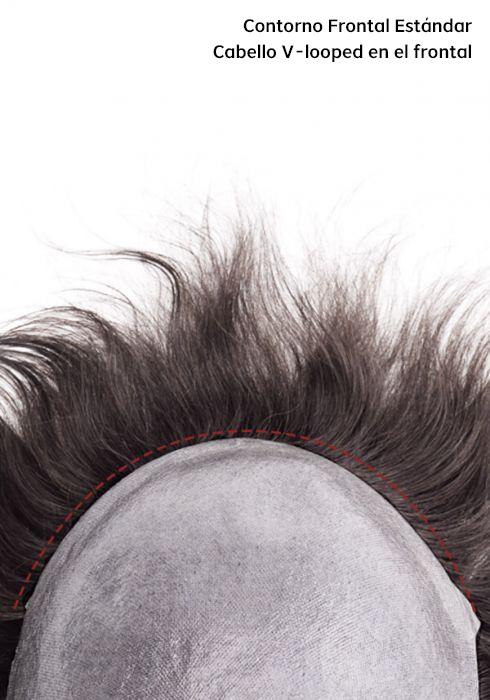 Tupé de Skin de 0.10mm y Densidad de Cabello Media. Realista y de Fácil Colocación