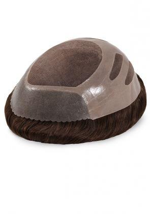 Genesis | Tupé para Hombre de Monofilamento y  Perímetro de Poliuretano. Altamente Durable y Transpirable