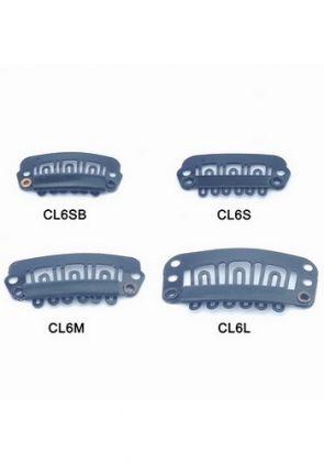 Broches de Acero de Carbono para Prótesis Capilares y Pelucas - 6 Dientes