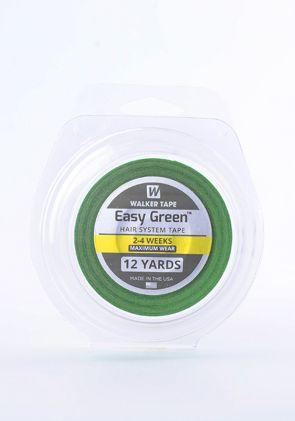 Cinta Adhesiva para Prótesis Capilares y Pelucas | Easy Green Hair System Tape- Nueva y Mejorada - 1" Ancho, 12 Yd