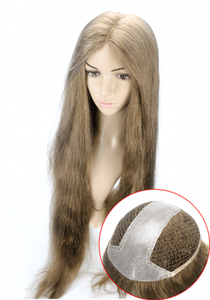 YJ3612 | Peluca para Mujer Personalizada de Integración y Voluminizador de Poliéster y Skin Delgado de Fácil de Colocación