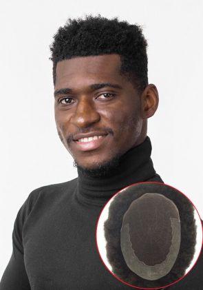 Quanta Afro | Prótesis Capilar de Encaje y Skin con Cabello Afro. Transpirable y de Fácil Colocación