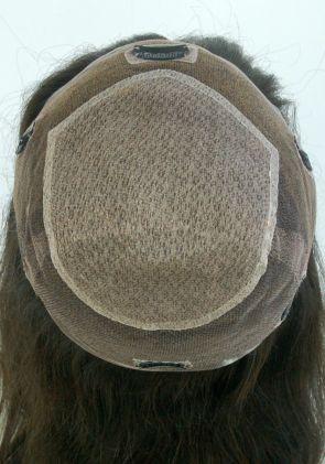 YJ455 | Peluca para Mujer Personalizada de Seda y Encaje con Broches. Cómoda de Usar y de Fácil Colocación