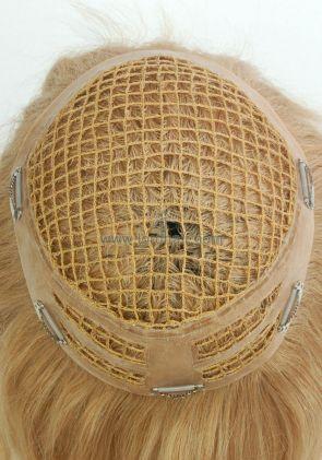 YJ560 | Peluca para Mujer Personalizada de Integración y Voluminizador de Poliéster y Perímetro de Skin con Broches de Fácil Colocación