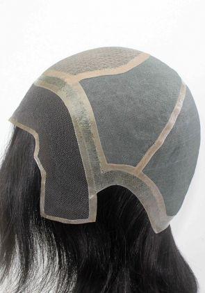 YJ714 | Peluca para Mujer Personalizada de Cobertura Completa de Seda y Monofilamento con Perímetro de Skin y Encaje Frontal y Cabello Remy. Durable y Transpirable