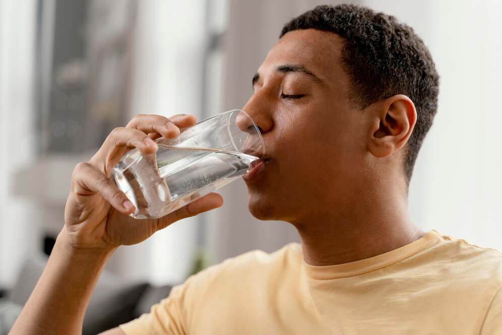 tomar agua para mantenerse hidratado y evitar pérdida de cabello