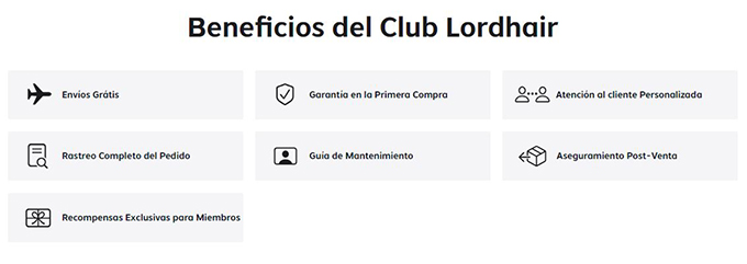 Beneficios para Miembros del Club de Lordhair