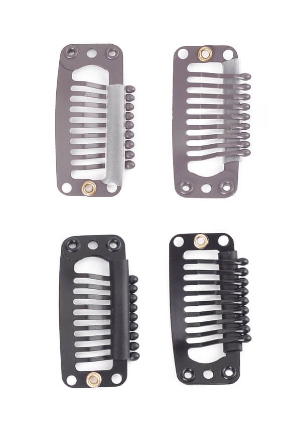 Clips suaves y flexibles para prótesis capilares para niños