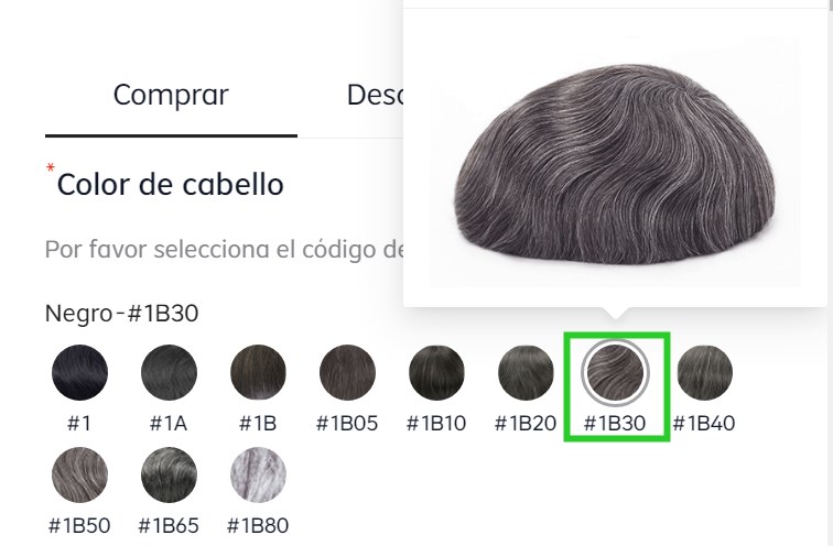 canas en una peluca