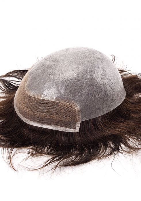 combo peluca de cabello real para hombre