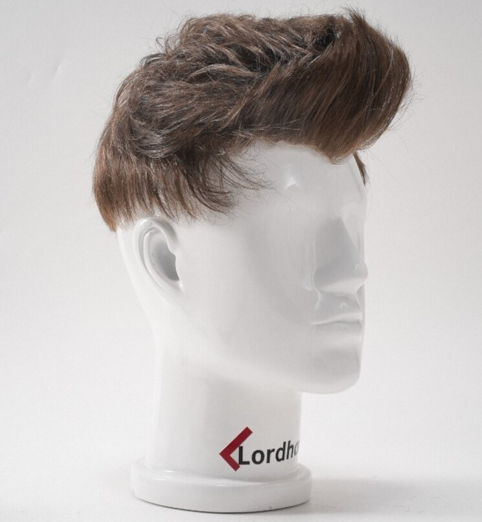 Prótesis capilar para hombre con cara alargada- cabello texturizado