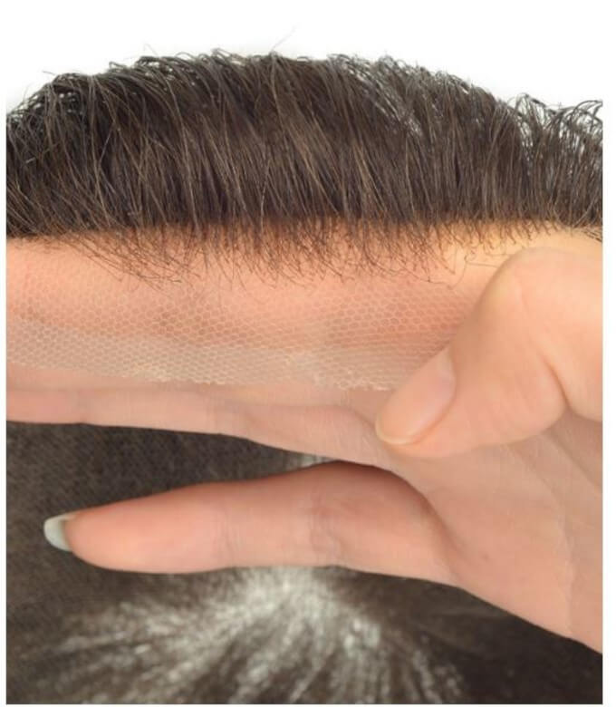 Frontal de encaje en densidad de cabello en prótesis capilar de lace