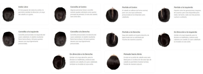 Dirección de cabello en prótesis capilares personalizadas