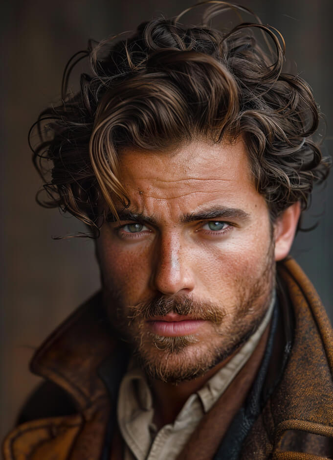 Estilo Bro Flow Natural en Prótesis Capilar para Hombre con Rostro Alargado