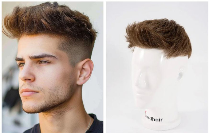 estilo moderno de cabello en prótesis capilar para hombre metrosexual
