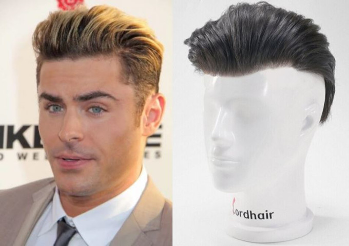 Corte Pompadour en Prótesis Capilar para Hombre con Cara Redonda