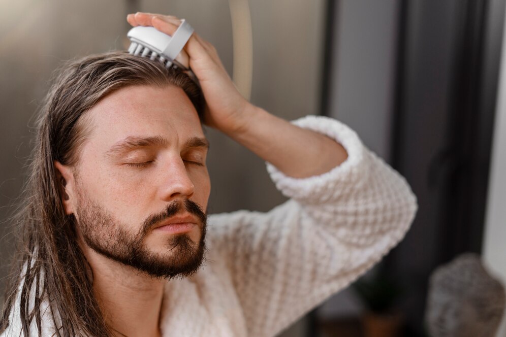 masaje en el cuero cabelludo pra evita pérdida de cabello