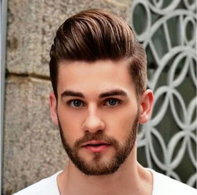 Prótesis capilar para hombre cabello Pompadour Bajo