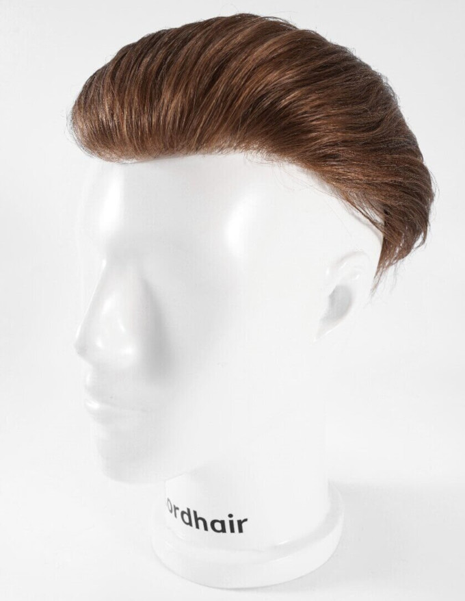 Prótesis capilar para hombre cabello Pompadour- Hombres con cara en forma alargada