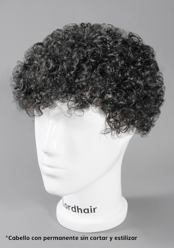 prótesis capilar para hombre cabello rizado