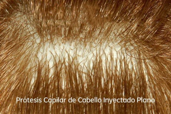 prótesis capilar realista de inyeccion plano