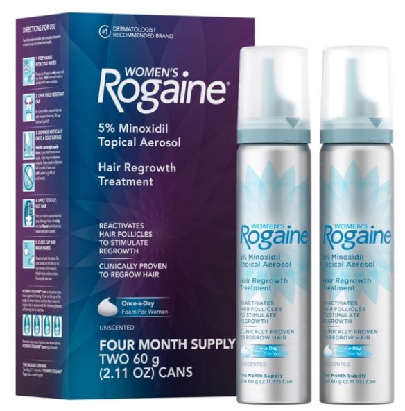 Rogaine como opción para la calvicie