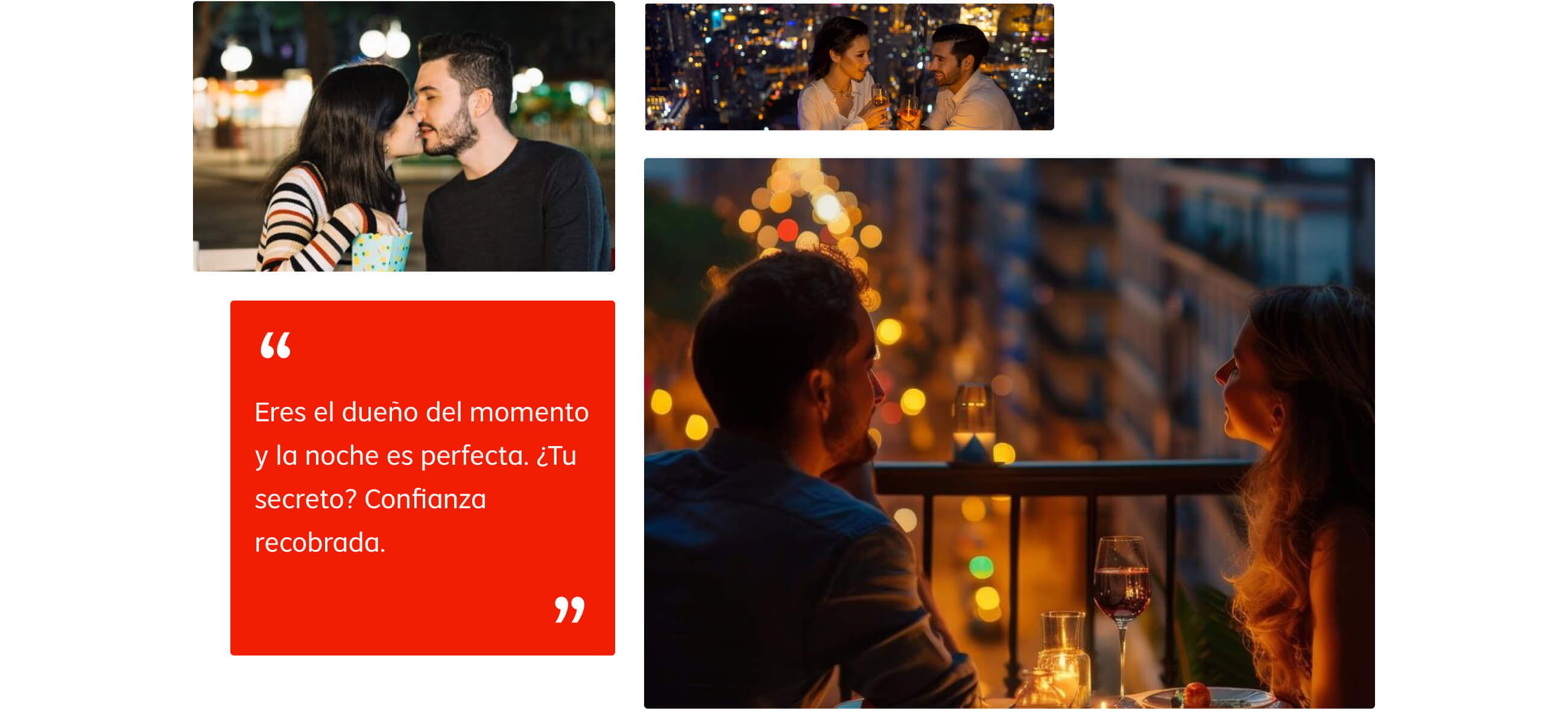 Toma el control de la cena. Sin sombrero, sin cache-coup. Tu secreto? Confianza inaudible.